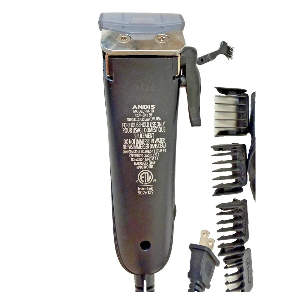Orange Andis Easy clip Pro Pet Groomin Clippers #10 blade & 4 guards